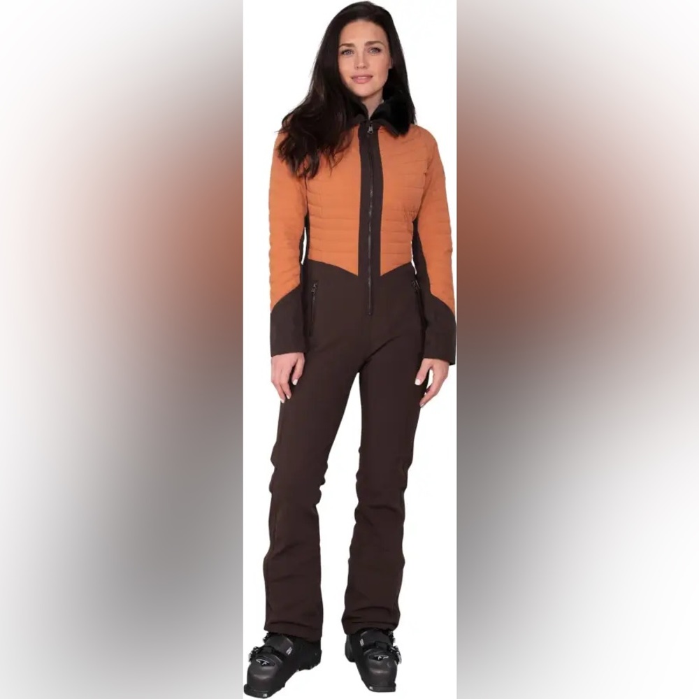 NWT-  Obermeyer Katze Down Snowsuit - Women's Size 8- Copper Bowl